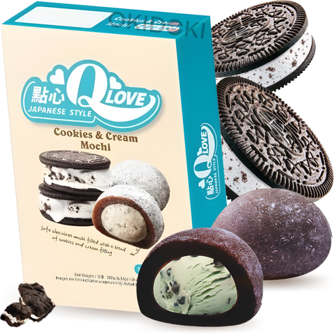 QLove Mochi Deluxe sabor Cookies & Cream 180g