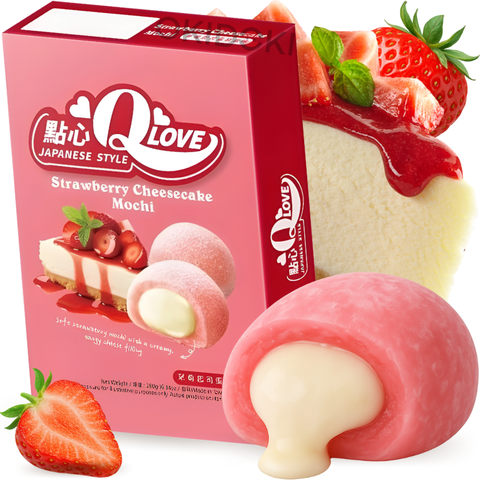 QLove Mochi Deluxe sabor Tarta de Queso de Fresa 180g