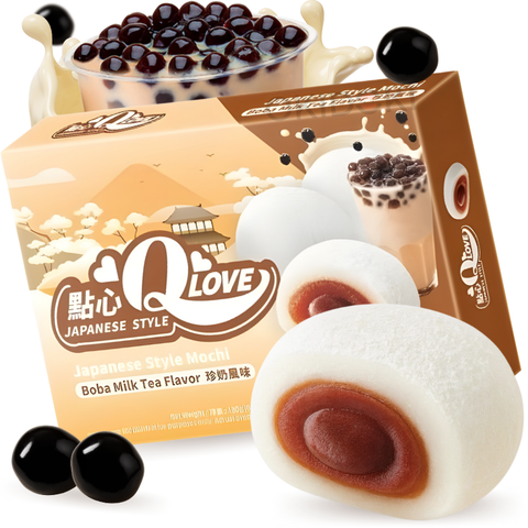 QLove Mochi Tradicional sabor Bubble Tea Té con Leche con Boba 180g