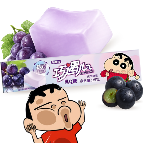 QYX Caramelo Masticable Sabor Uva (Shin Chan) 35g