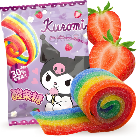 Qi Kuromi Cinta de Caramelo Sour Sabor Fresa 30g
