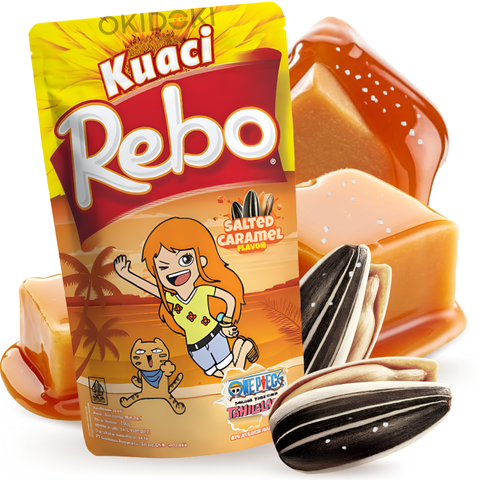 Rebo One Piece Semillas de Girasol Sabor Caramelo Salado (Edición Limitada, Halal) 70g