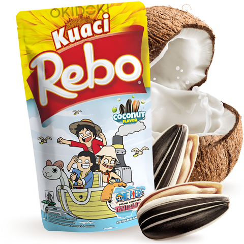 Rebo One Piece Semillas de Girasol Sabor Coco (Edición Limitada, Halal) 140g