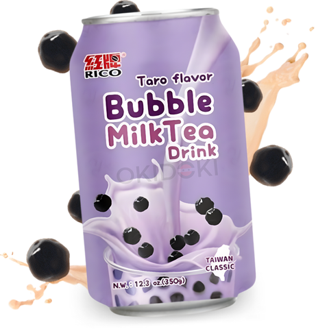 Rico Bubble Tea de Taro con Boba Bolas de Tapioca 350ml