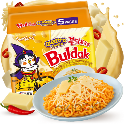 Samyang Buldak Hot Chicken Ramen 4 Cheese Quattro Cheese (Halal) 145g x 5pks