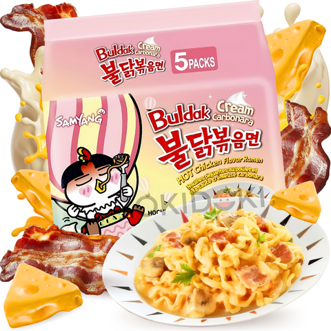 Samyang Buldak Hot Chicken Ramen Crema Carbonara (Halal) 140g x 5pks