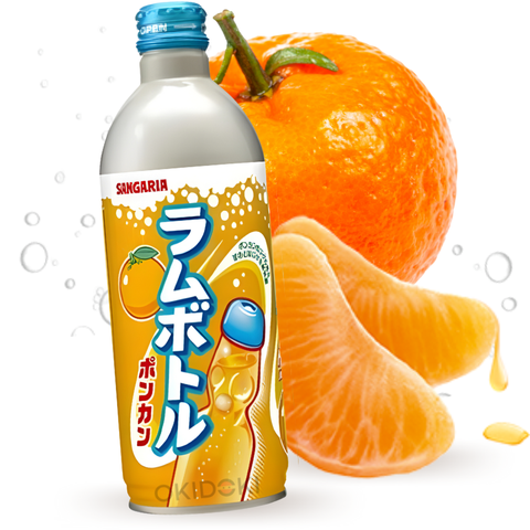 Sangaria Ramune Edición Botella Aluminio Sabor Naranja Ponkan 500ml