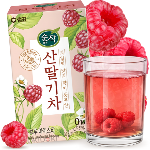 Soonjak Té Cold Brew de Frutas y Hierbas Sabor Frambuesa (1.8g x 20 Bolsitas) 36g