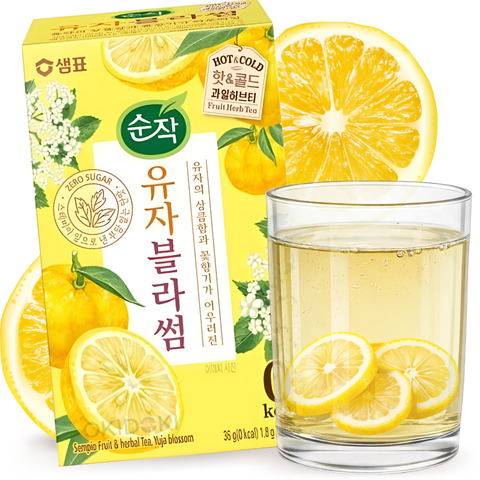 Soonjak Té Coreano de Frutas, Hierbas y Flor de Yuja (1.8g x 20 Bolsitas) 36g