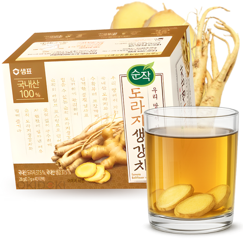 Soonjak Té de Raíz de Campanilla (Doraji) y Jengibre (0.7g x 40 Bolsitas) 28g