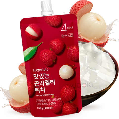 Sugarlolo Bebida de Jelly Konjac Sabor Lychee (Sin Azúcar, Vegano) 150g