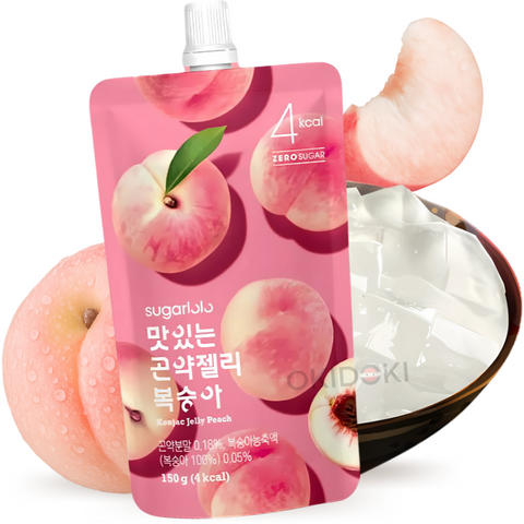 Sugarlolo Bebida de Jelly Konjac sabor Melocotón (Sin Azúcar, Vegano) 150g