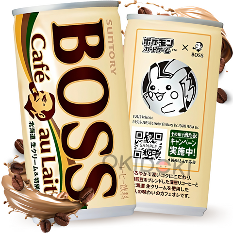 Suntory Boss Café con Leche de Hokkaido en Lata (Edición Pokémon) 185g