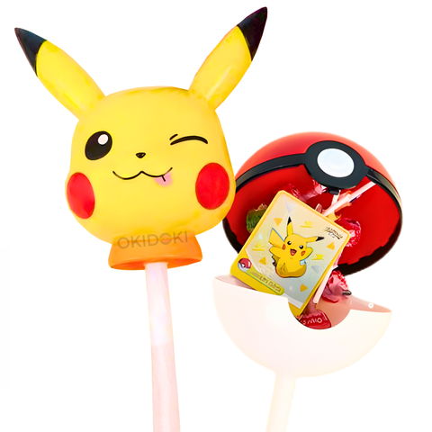 Leda Lollipop Piruleta en Forma de Pokémon (Pegatina Incluida / Diseño Aleatorio) 8g