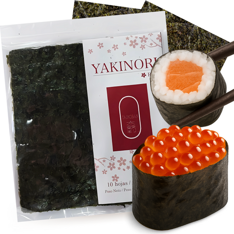 Taikoban Yakinori Seaweed for Sushi and Kimbab 10 Sheets 25g
