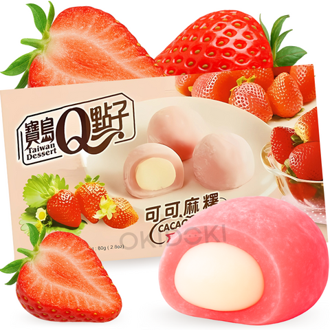 Taiwan Q Mochi Cocoa Strawberry 8 units 80g