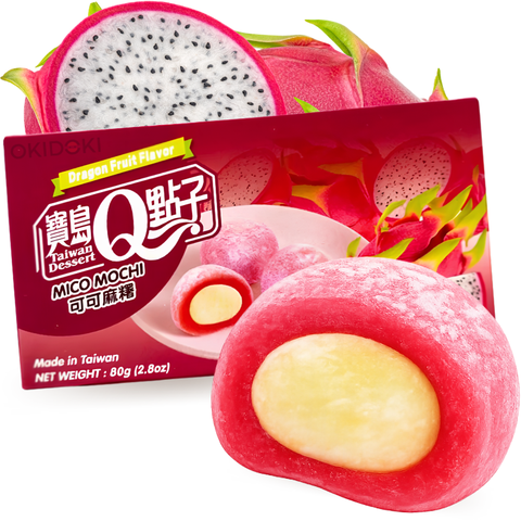 Taiwan Q Mochi Relleno Sabor Dragon Fruit Pitahaya 80g