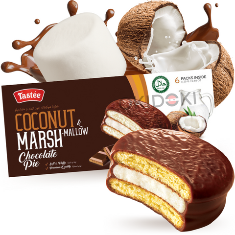Tastee Choco Pie con Malvavisco Sabor Coco (Halal) 150g
