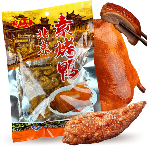 Tiancai Snack de Soja Picante Estilo Pato Pekín 80g