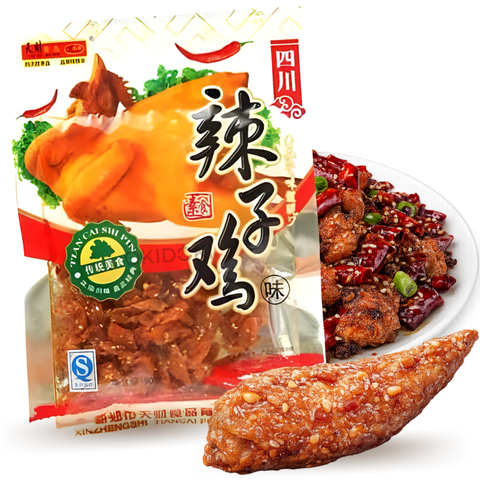 Tiancai Snack de Soja Sabor Pollo Picante Sichuan 辣子鸡 80g