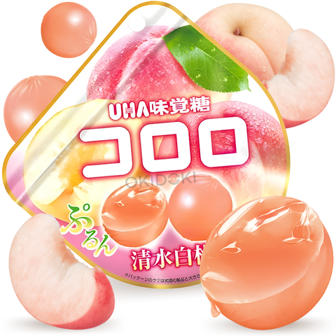 UHA Gominolas Kororo Sabor Melocotón Blanco 40g