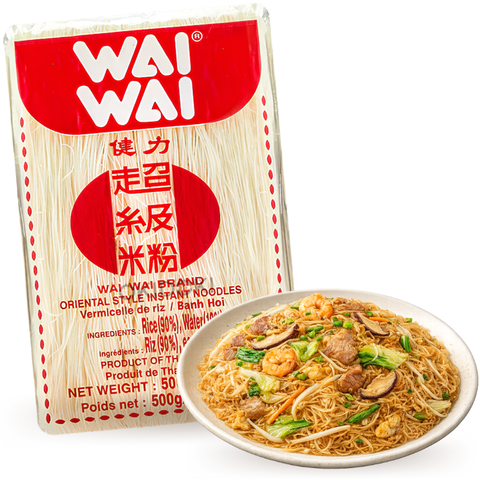 Wai Wai Vermicelli Fideos de Arroz (0.5-0.6mm) (Halal) 500g