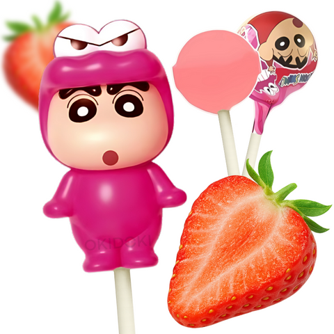 Lollipop sabor Fresa con Figura Coleccionable de Shin Chan 8g