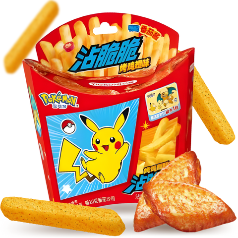 Yizhi Pokémon Patatas Crujientes sabor Alita de Pollo a la Parrilla 15g