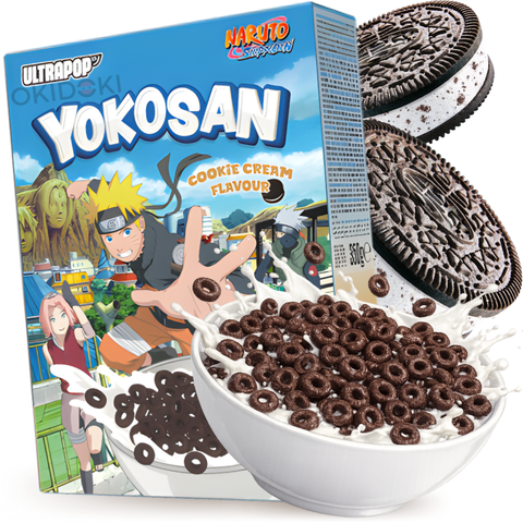 Yokosan Cereales de Desayuno Naruto Sabor Cookies y Cream 350g