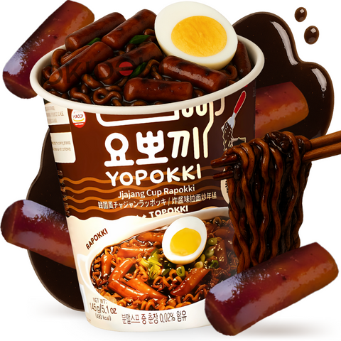 Yopokki Rabokki Ramen con Tteokbokki Sabor a Jjajang 145g