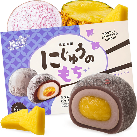 Yuki & Love Mochi Relleno de Pasta de Piña y Taro 180g