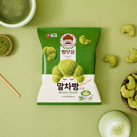 Nongshim Snack Crujiente en Forma de Croissant sabor Matcha 55g