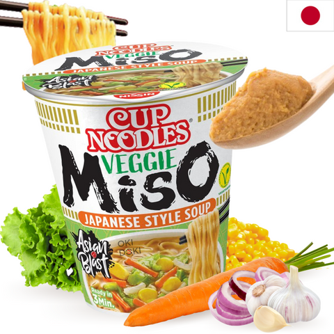 Nissin Cup Noodles met Miso Soep en Japanse Groenten 65g