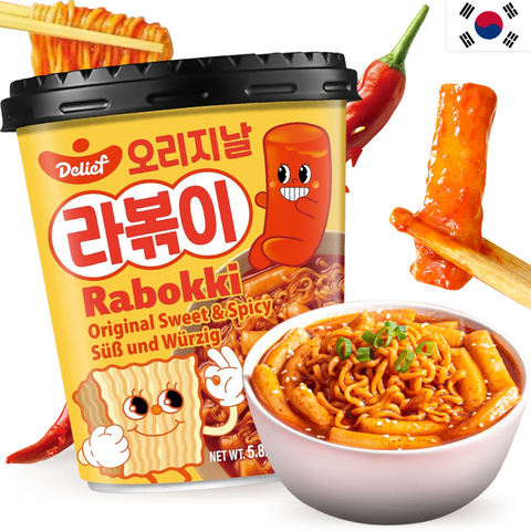 DELIEF Rabokki Inst. Coreano Sabor Dulce y Picante 165g