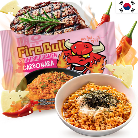Firebull Fideos Salteados de Ternera Carbonara Picante 135g