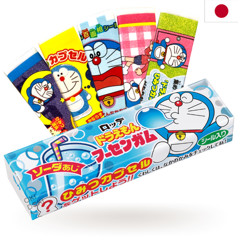 Lotte Chicle de Doraemon Sabor Ramune Soda 5pcs