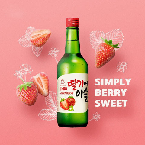 Jinro Soju Aardbei Aardbei Alc. 13% 360 ml