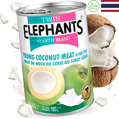 TE&amp;E Kokosvlokken in lichte siroop (Halal) 425 g