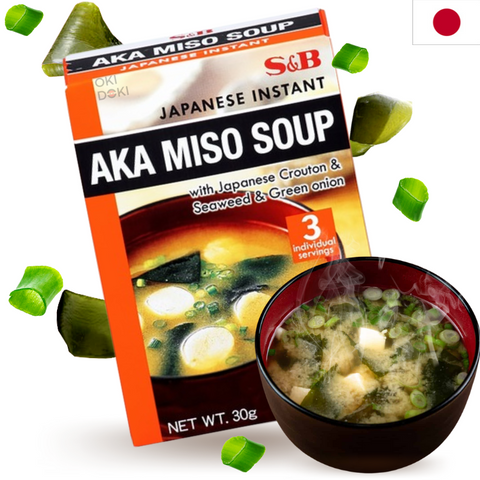S&B Sopa de Miso Instantánea Aka 3 Raciones 30g