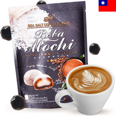 Yuki &amp; Love Boba Mochi with Coffee and Salt Flavor 8pcs 120g