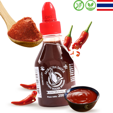 Flying Goose Sriracha con Gochujang (Vegano, Sin Glute) 200ml