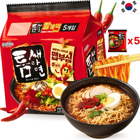 Paldo Ramyun Teumsae Hot &amp; Spicy Spicy 120g x 5pks