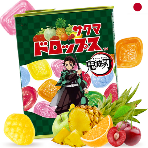 Sakuma Demon Slayer Caramelos de Frutas Japonés en Contenedor de Meta 71g