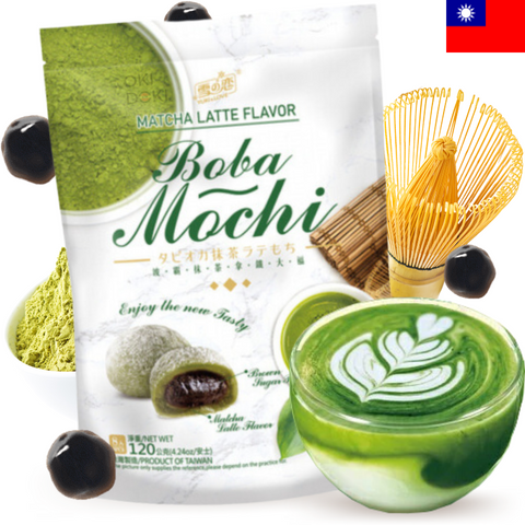Yuki &amp; Love Boba Mochi with Matcha Latte Flavor 8pcs 120g