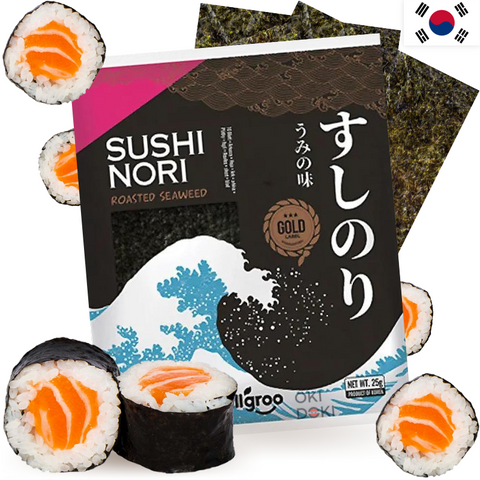 ALLGROO Alga Nori para Sushi 10 Hojas 25g