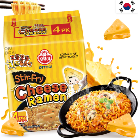 Ottogi Ramyum Ramen salteado com queijo 120g x 4pk