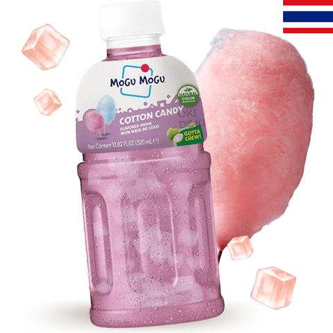 Mogu Mogu Bebida de Cotton Candy Algodón de Azúcar con Gelatina 320ml