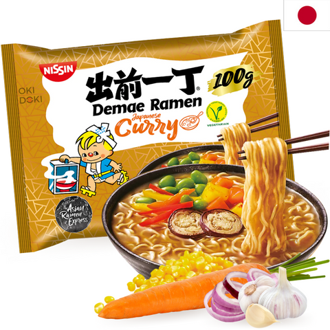 Nissin Demae Iccho Ramen Fideos Sabor Curry Japones (Vegetariano) 100g