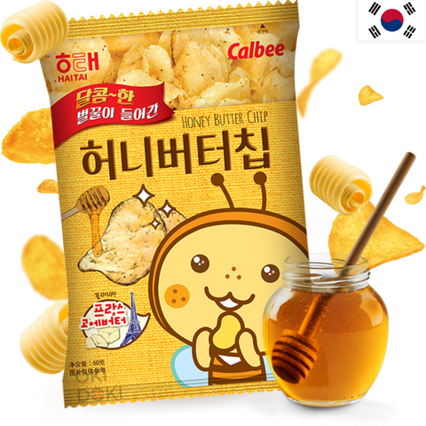 CALBEE Patatas Fritas Sabor Mantequilla y Miel 60g