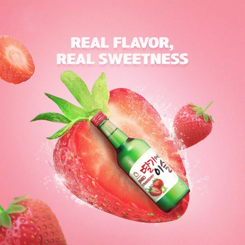 Jinro Soju Aardbei Aardbei Alc. 13% 360 ml